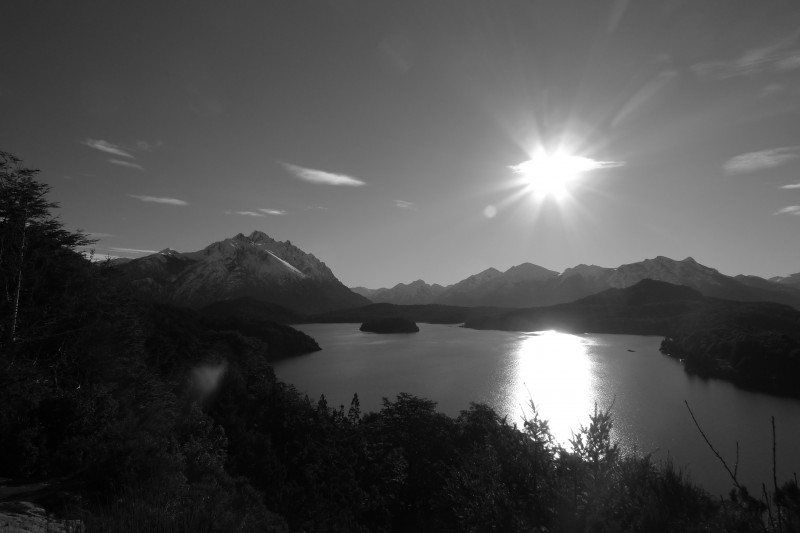 b & w over lake 2